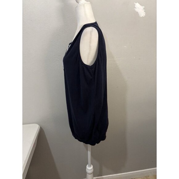 Talbots Knit Sweater Sleeveless Blouse Beaded Neck Line Size Woman 1X - Picture 4 of 11